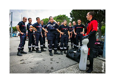 Les sauvateurs aquatiques en formation.